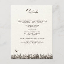 Rustic Wedding Details Enclosure Card