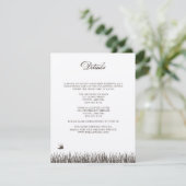 Rustic Wedding Details Enclosure Card Informatiekaartje (Staand voorkant)