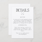 Rustic Wedding Details Inschrijving Informatiekaartje (Voorkant / Achterkant)