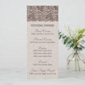 Rustic Wedding-diner Burlap-kant Menu (Staand voorkant)