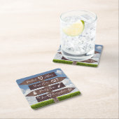 Rustic Wedding Directional Sign Kartonnen Onderzetters (Insitu)