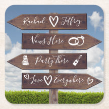 Rustic Wedding Directional Sign