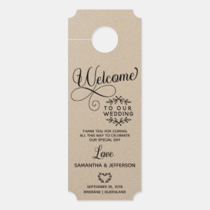 Rustic Wedding door Hangers