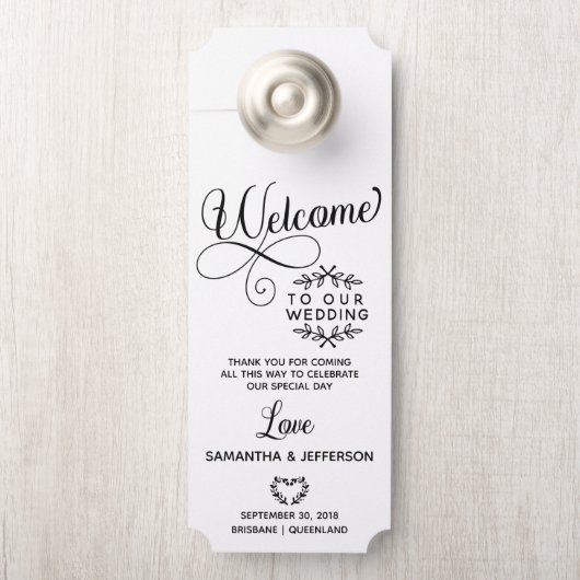 Rustic Wedding door Hangers (Op knop)