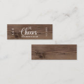 Rustic Wedding Drink Ticket Voucher (Voorkant / Achterkant)