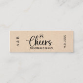 Rustic Wedding Drink Ticket Voucher (Voorkant)