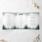 Rustic Wedding Drivoudig Letter Fold Program Drieluik Programma (Binnen)