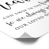 Rustic Wedding Drop A Heart Guest Book Sign Poster (Hoek)