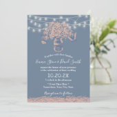 Rustic Wedding Dusty Blue Baby's Breath Floral Jar Kaart (Staand voorkant)