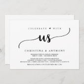 Rustic Wedding Elopement Dinner Kaart (Voorkant / Achterkant)