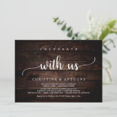 Rustic Wedding Elopement Dinner Kaart (Staand voorkant)