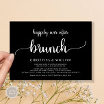 Rustic Wedding Elopement, gelukkig altijd na Brunc Kaart<br><div class="desc">Markeer het begin van uw eeuwigheid met elegantie met behulp van onze hedendaagse thema bruiloft elopement viering uitnodiging kaart, "Happy Ever After Brunch". Perfect voor koppels die hun vreugdevolle gelegenheid uitbreiden, deze uitnodiging straalt sophisticatie uit met een vleugje speelsheid, en vormt het podium voor een gedenkwaardige gebeurtenis. Versierd met een...</div>
