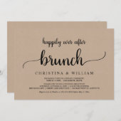 Rustic Wedding Elopement, gelukkig altijd na Brunc Kaart (Voorkant / Achterkant)