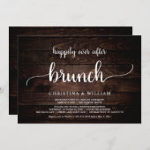 Rustic Wedding Elopement, gelukkig altijd na Brunc Kaart (Voorkant / Achterkant)