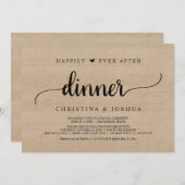 Rustic Wedding Elopement, gelukkig altijd na het e Kaart (Voorkant / Achterkant)