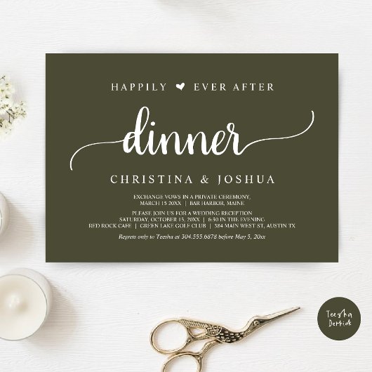 Rustic Wedding Elopement, gelukkig altijd na het e Kaart