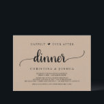 Rustic Wedding Elopement, gelukkig altijd na het e Kaart<br><div class="desc">Elegant kondig je nog lang en gelukkig aan met onze moderne thema bruiloft elopement viering uitnodiging kaart, "Happily Ever After Brunch". Deze uitnodiging is afgestemd op koppels die hun liefdesverhaal voortzetten, en biedt een perfecte balans tussen verfijning en charme, en vormt het decor voor een onvergetelijk evenement. Met een eigentijds...</div>