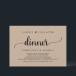 Rustic Wedding Elopement, gelukkig altijd na het e Kaart<br><div class="desc">Elegant kondig je nog lang en gelukkig aan met onze moderne thema bruiloft elopement viering uitnodiging kaart, "Happily Ever After Brunch". Deze uitnodiging is afgestemd op koppels die hun liefdesverhaal voortzetten, en biedt een perfecte balans tussen verfijning en charme, en vormt het decor voor een onvergetelijk evenement. Met een eigentijds...</div>