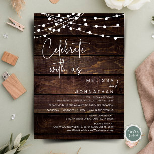 Rustic Wedding Elopement Party, vieren met ons Kaart