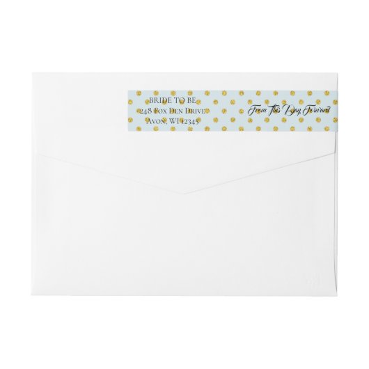 Rustic Wedding Envelope Wrap rond adreslabel (Achterkant)