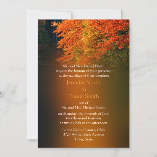 Rustic Wedding Fall Weddings Autumn Kaart (Voorkant)