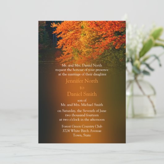 Rustic Wedding Fall Weddings Autumn Kaart (Staand voorkant)