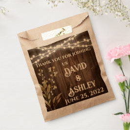 Rustic Wedding Favor Bags Bedankzakje