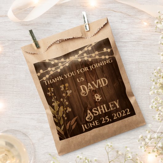 Rustic Wedding Favor Bags Bedankzakje (Geknipt)