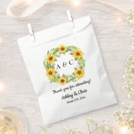 Rustic Wedding Favor Bags Boho Sunflower Treat Bedankzakje