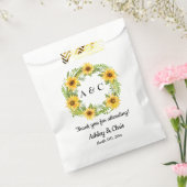 Rustic Wedding Favor Bags Boho Sunflower Treat Bedankzakje (Gezegeld)