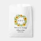 Rustic Wedding Favor Bags Boho Sunflower Treat Bedankzakje (Voorkant)