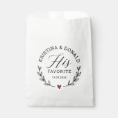 Rustic Wedding Favor z'n favoriete pleistertas Bedankzakje (Voorkant)