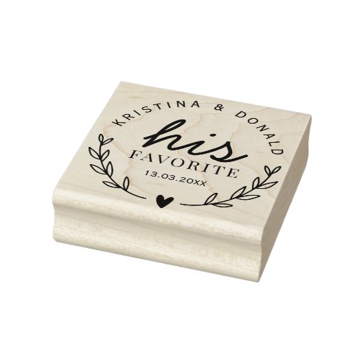 Rustic Wedding Favor z'n favoriete zelfinkende Sta Rubberstempel (Stempel)