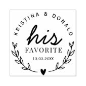 Rustic Wedding Favor z'n favoriete zelfinkende Sta Rubberstempel (Afrduk)