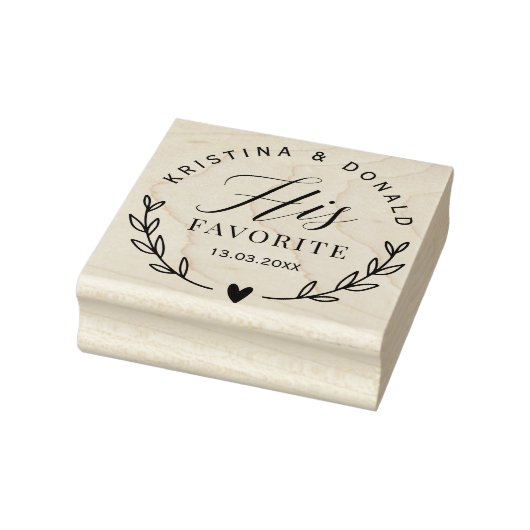 Rustic Wedding Favor z'n favoriete zelfinkende Sta Rubberstempel (Stempel)