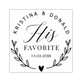 Rustic Wedding Favor z'n favoriete zelfinkende Sta Rubberstempel (Afrduk)