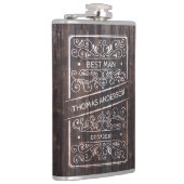 Rustic Wedding Flask – Best Man Gift Heupfles (Rechts)