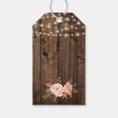 Rustic Wedding Floral Calligrafie Dank je Cadeaulabel (Achterkant)