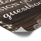 Rustic Wedding Floral Guestbook Poster (Hoek)