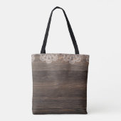 Rustic Wedding Floral Persoonlijk Bride Squad Tote Bag (Achterkant)