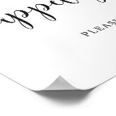 Rustic Wedding Food Buffet Appetizers Sign Poster (Hoek)