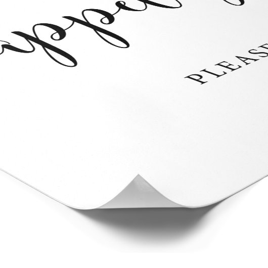 Rustic Wedding Food Buffet Appetizers Sign Poster (Hoek)