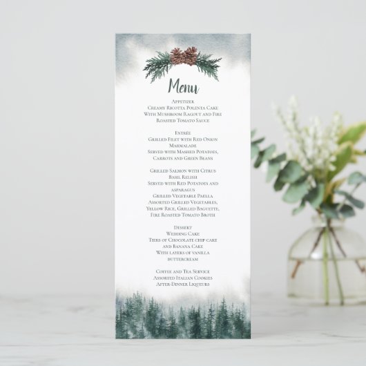 Rustic Wedding Food & Drink Menu (Staand voorkant)