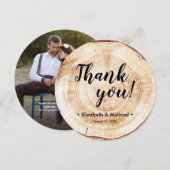 Rustic Wedding Foto Hartelijk dank voor de Sjabloo Kaart (Voorkant / Achterkant)
