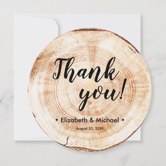 Rustic Wedding Foto Hartelijk dank voor de Sjabloo Kaart (Voorkant)