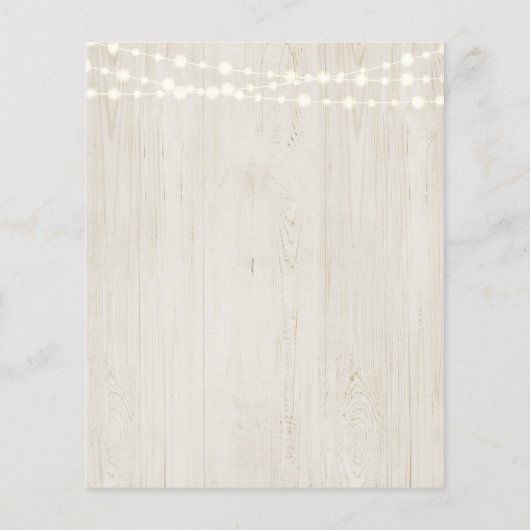 Rustic Wedding Foto Scavenger Hunt I Spy Game Fly Flyer (Achterkant)