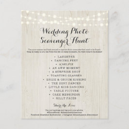Rustic Wedding Foto Scavenger Hunt I Spy Game Fly Flyer