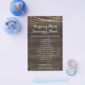 Rustic Wedding Foto Scavenger Hunt I Spy Game Flyer (Enkel)