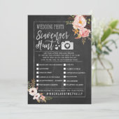 Rustic Wedding Foto Scavenger Hunt I Spy Game Kaart (Staand voorkant)