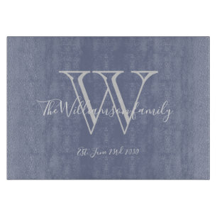 Rustic Wedding Gift Monogram Familienaam Cool Snijplank